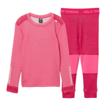 HH Kids' K LIFA Merino Set – Hot Pink – detail