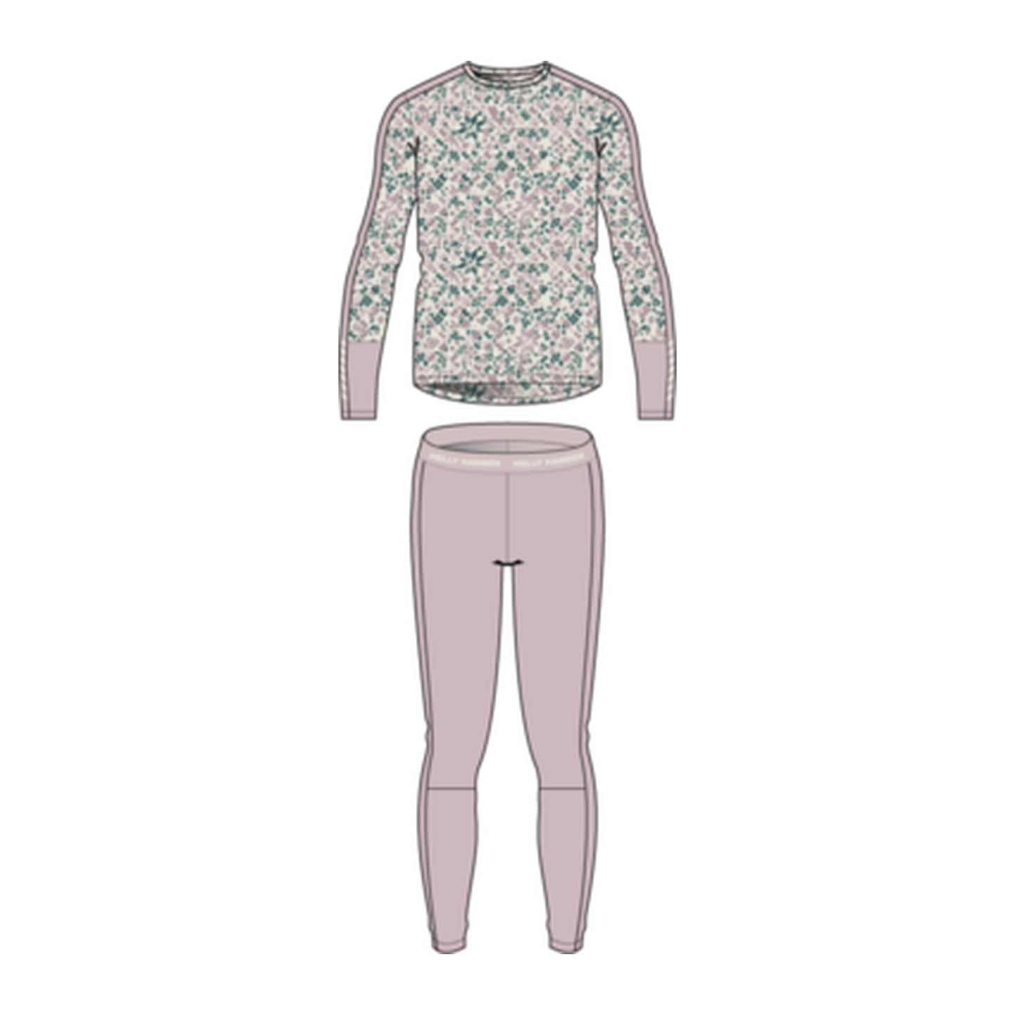 HH Junior Jr Graphic LIFA Merino Set – Pinkshake Aop – detail