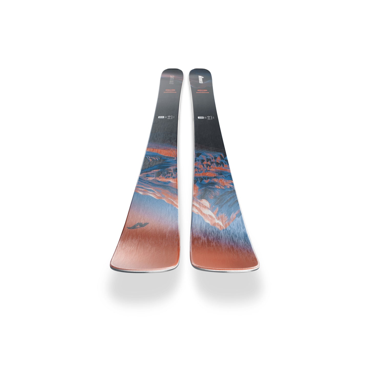Nordica Santa Ana 87 26/27 all-mountain ski – pair standing, tips up