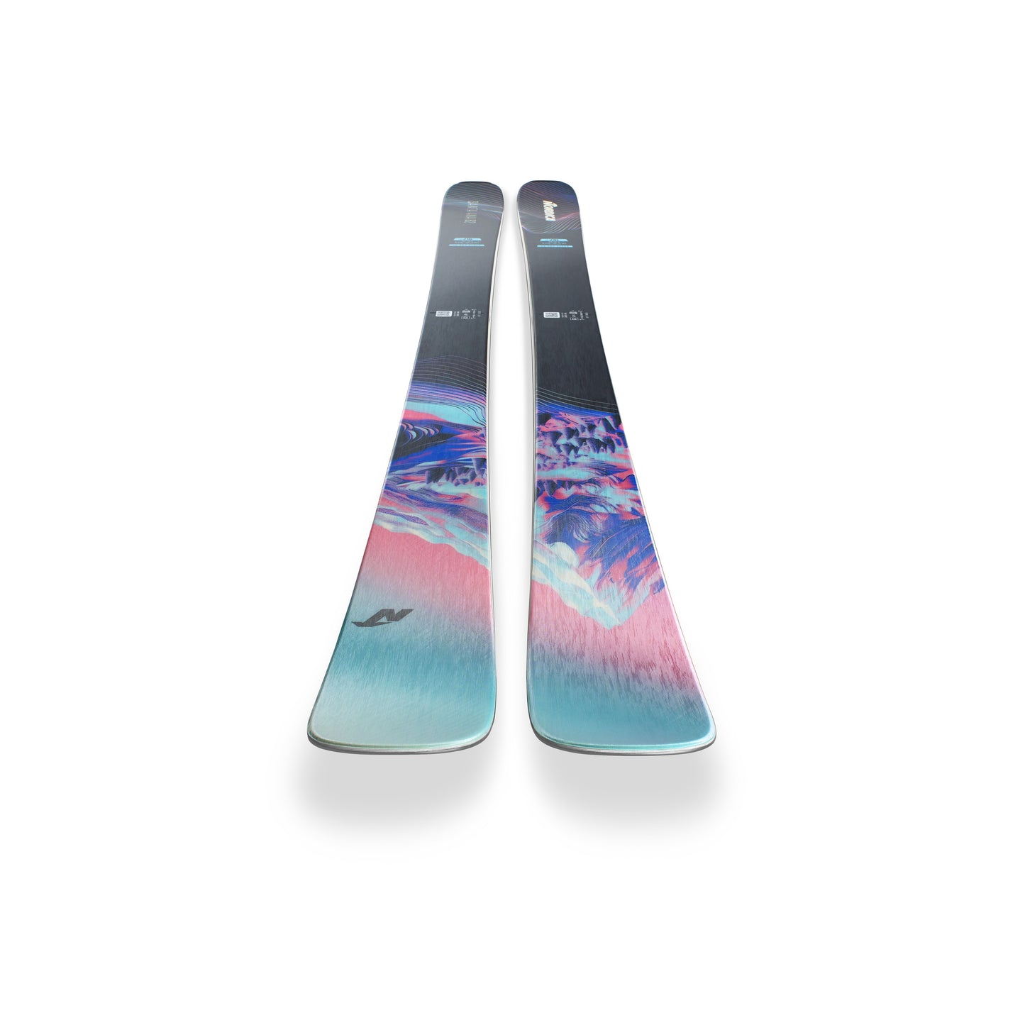 Nordica Santa Ana 82 26/27 all-mountain ski – pair standing, tips up