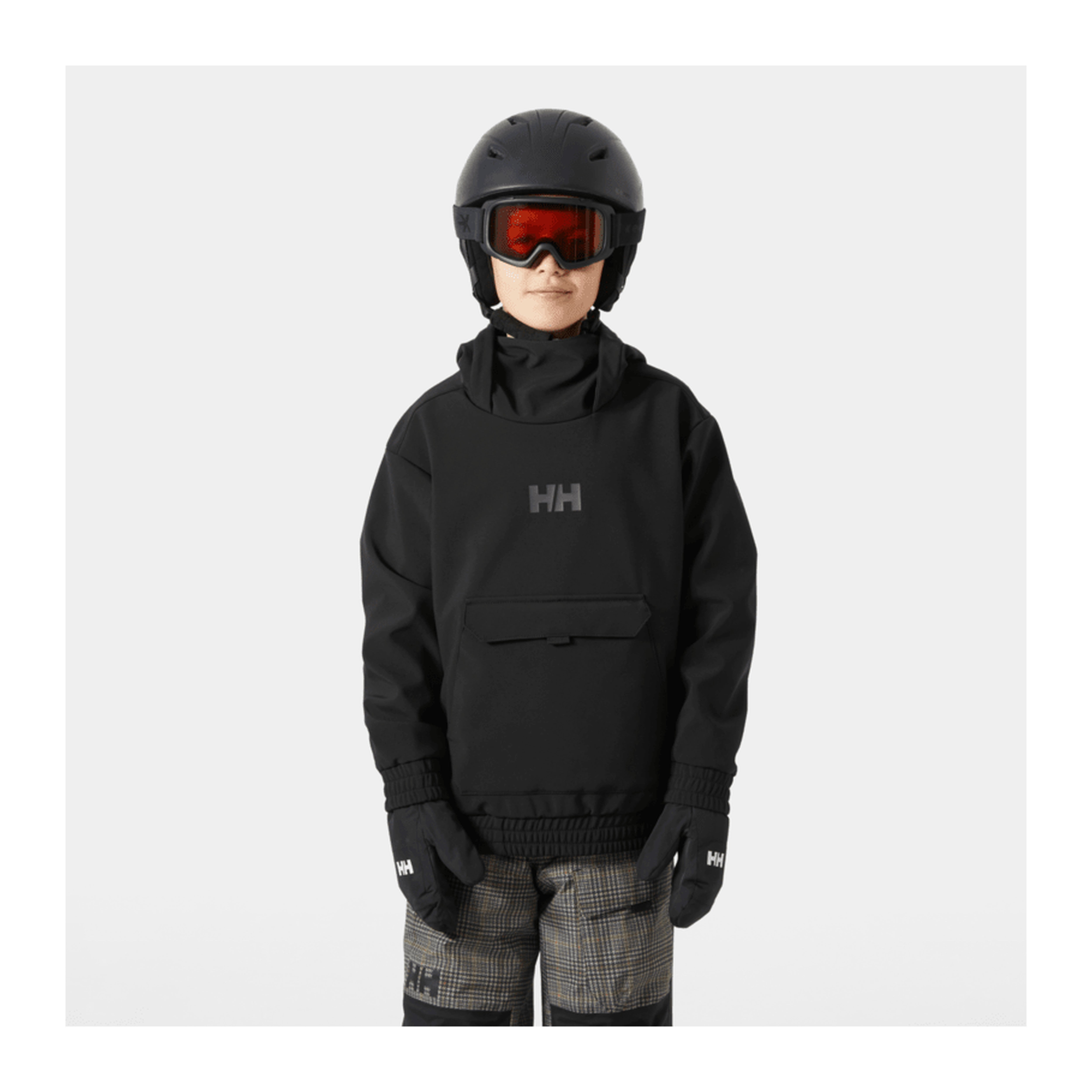 HH Junior Jr Powder Softshell Hoodie – Black – detail