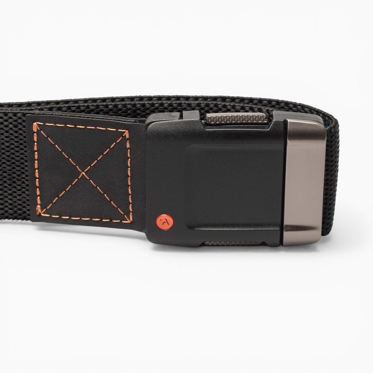 Arcade Motion Belt in Black/Flame — buckle, back