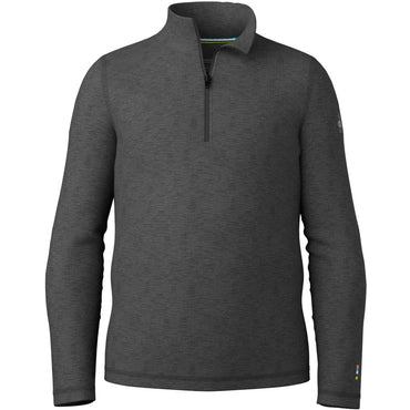 Smartwool Kids' Classic Thermal Merino Base Layer 1/4 Zip - Charcoal Heather