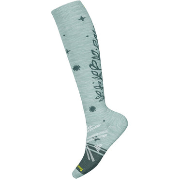 Smartwool Women's Ski Full Cushion Ice Blossom OTC Socks - Frosty Green