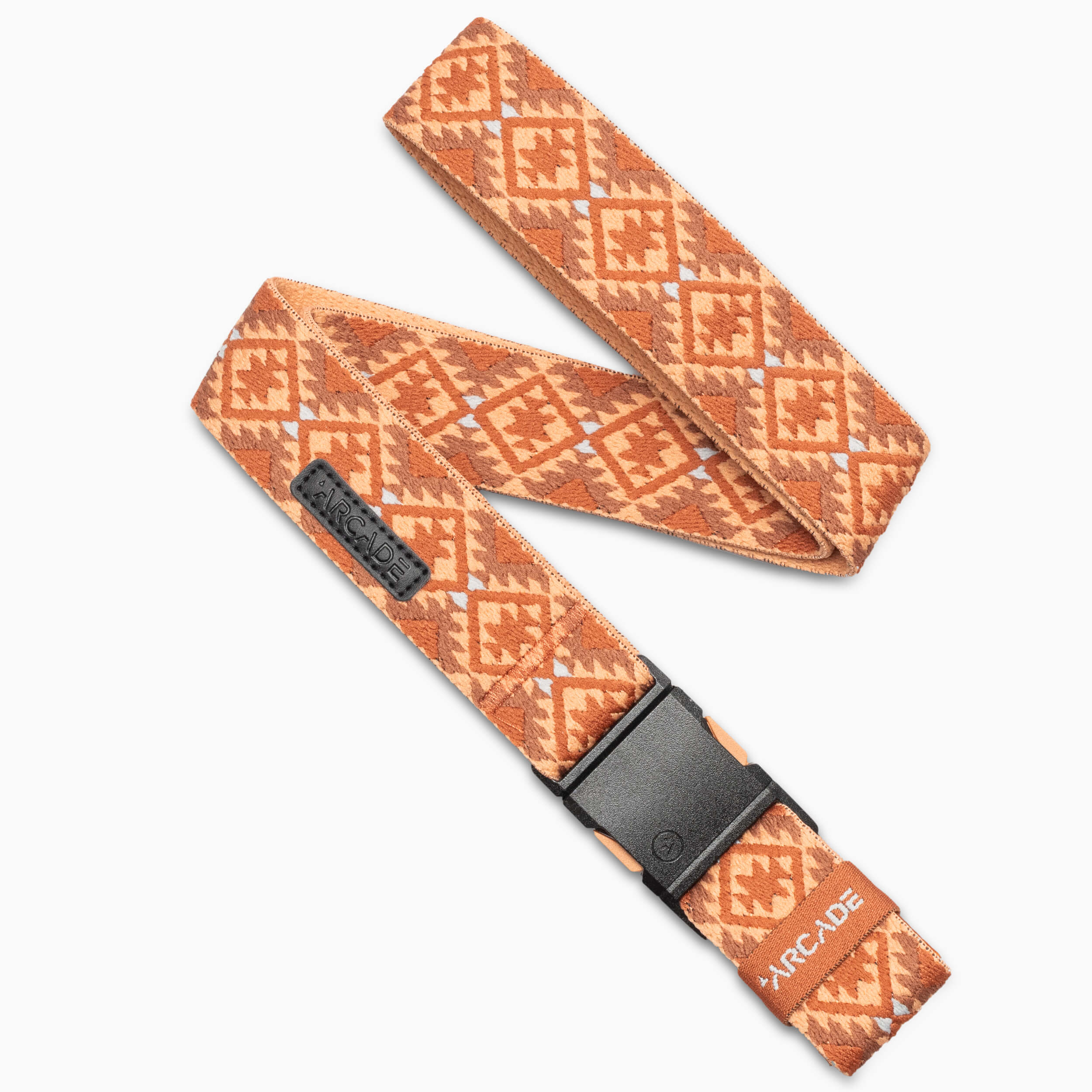 Arcade Twilight Slim Belt in Copper/Rust — full belt with buckle