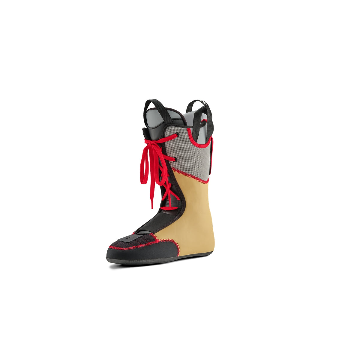 Van Deer Pro Boot 2026/27, thermoformable Intuition liner seen from the front, showing the red lacing and the moulded tongue