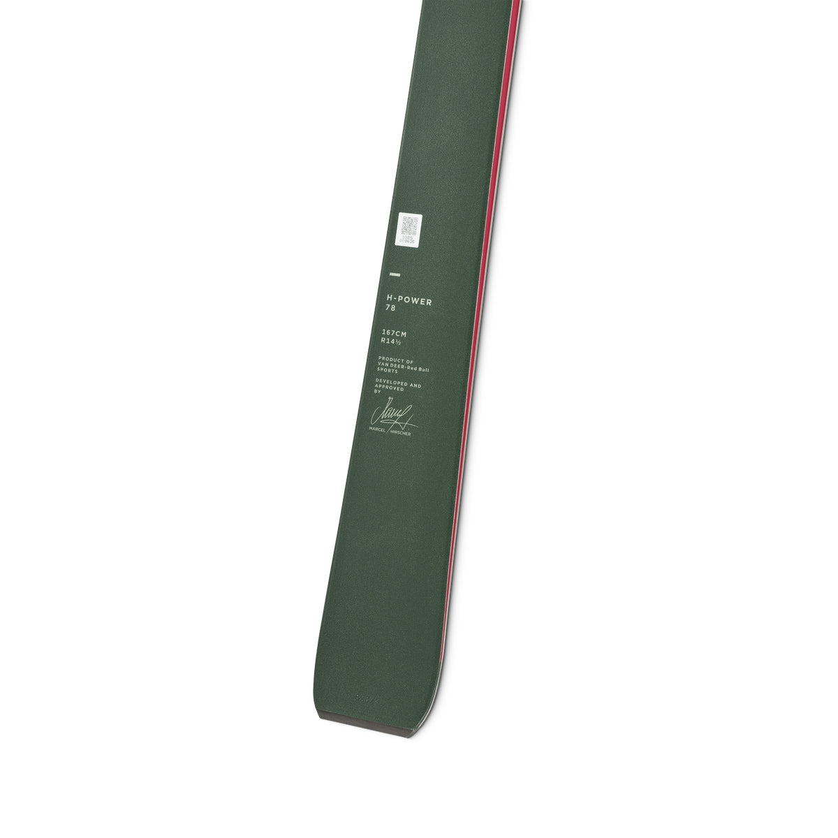 Van Deer H-Power 78 skis 2026/27 in khaki, tail of the flat build