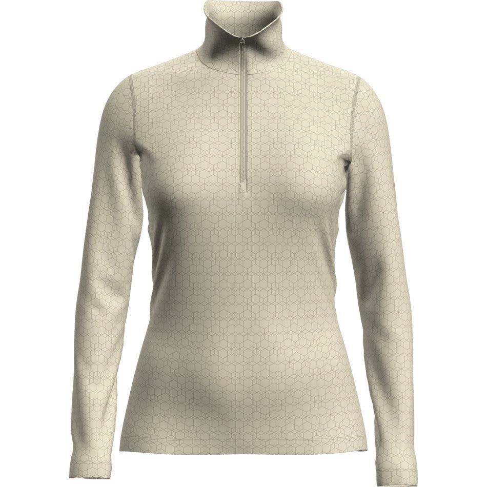 Icebreaker Women's Merino 260 Tech Vertex Long Sleeve Half Zip (Alpine Geo) - Undyed/Cumin