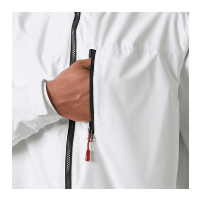 HH Men's Crew Hooded Jacket 2.0 – White – detail
