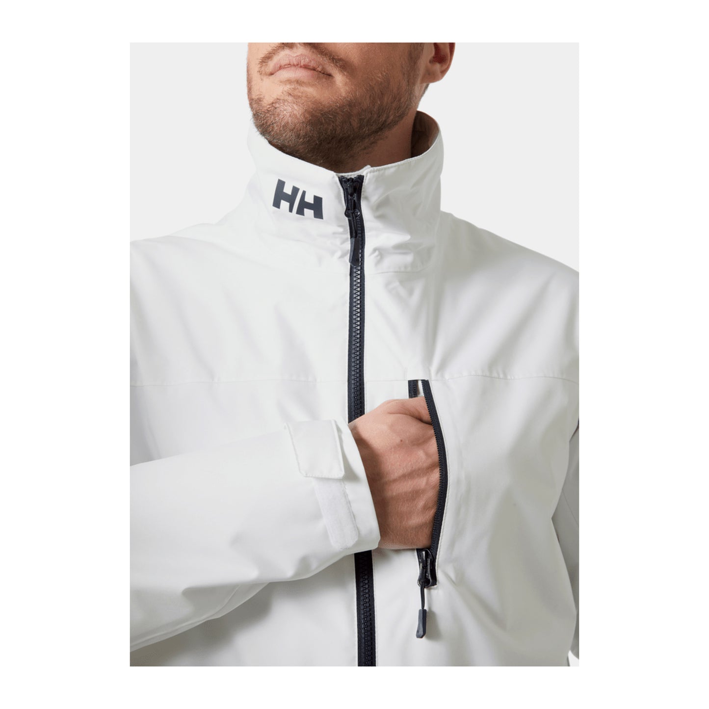 HH Men's Crew Jacket 2.0 – White – detail