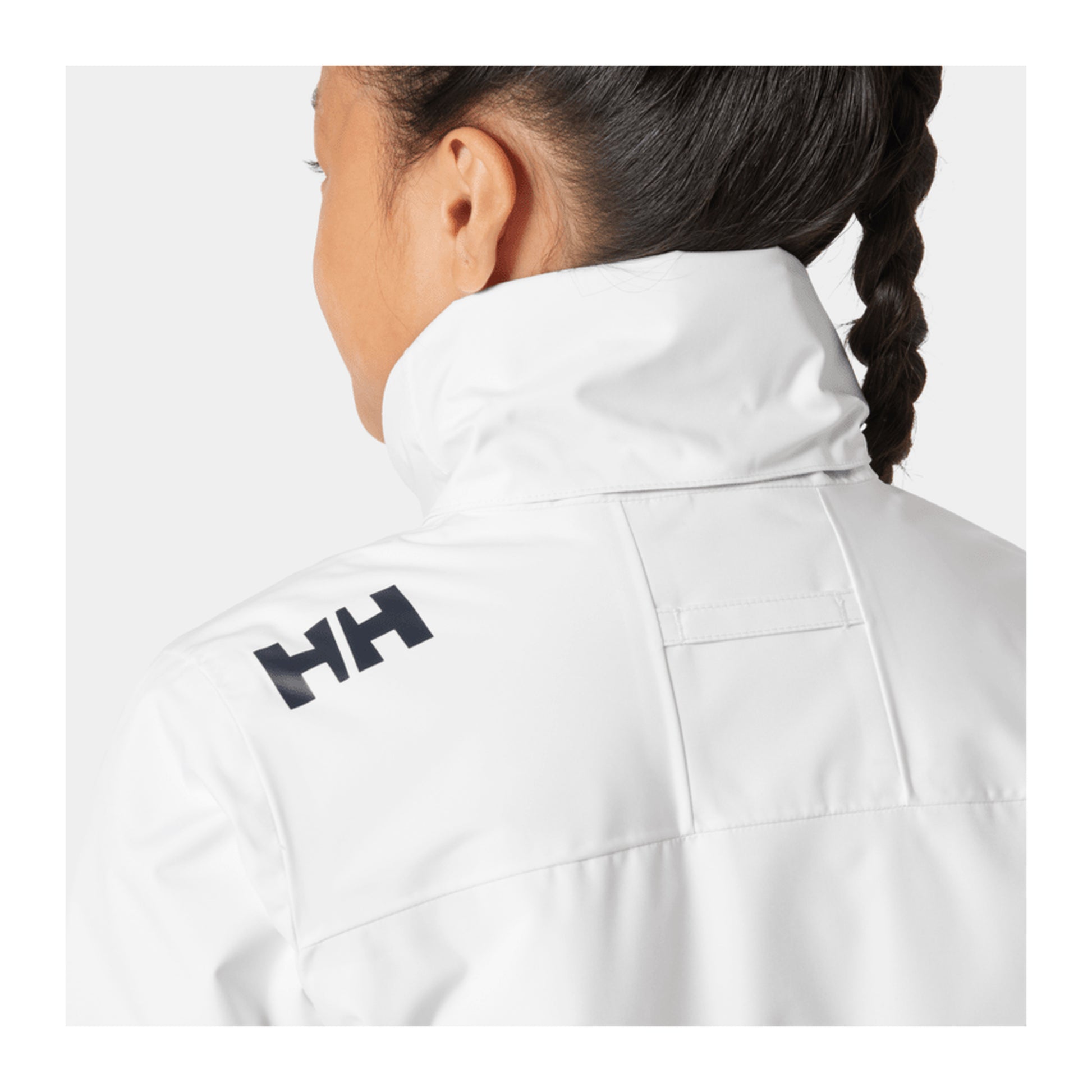 HH Junior Jr Crew Midlayer Jacket 2.0 – White – detail