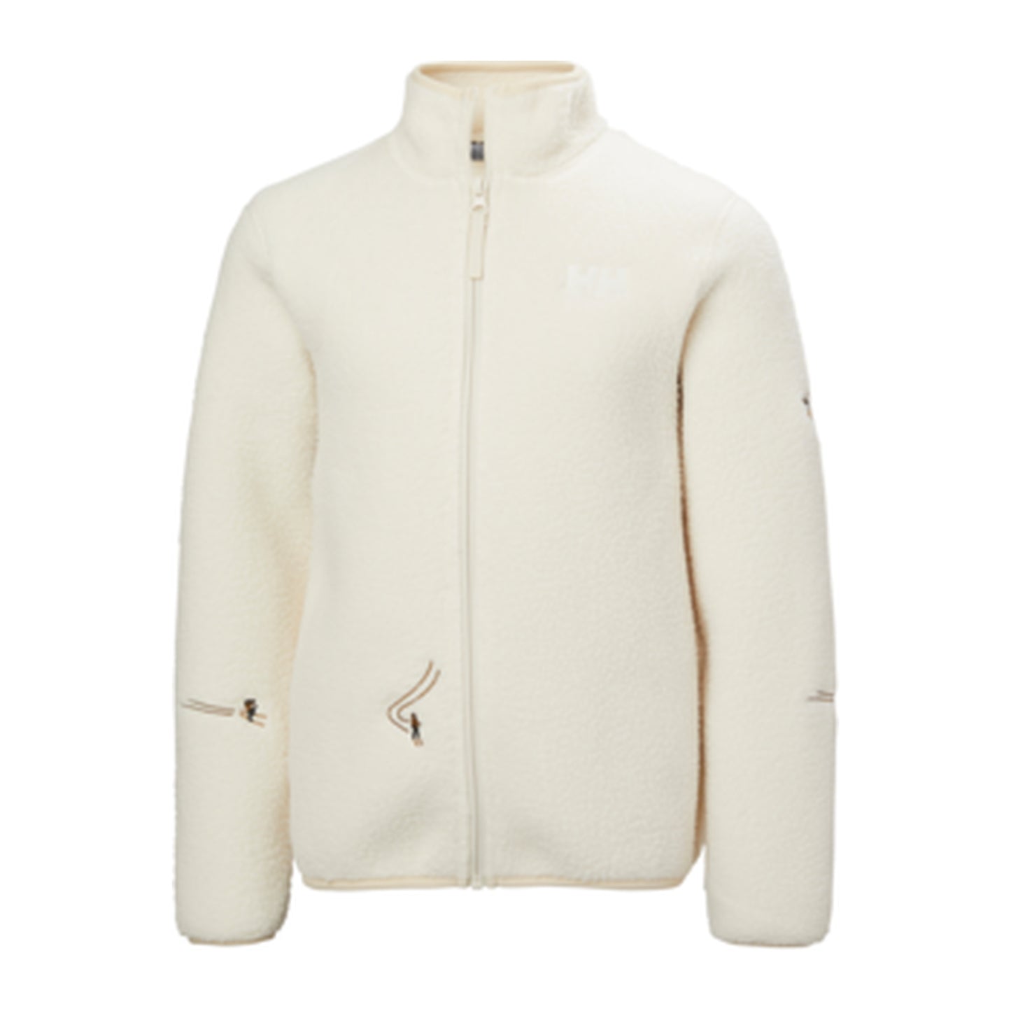 HH Junior Jr Frosty Pile Jacket – Cream Emb – detail
