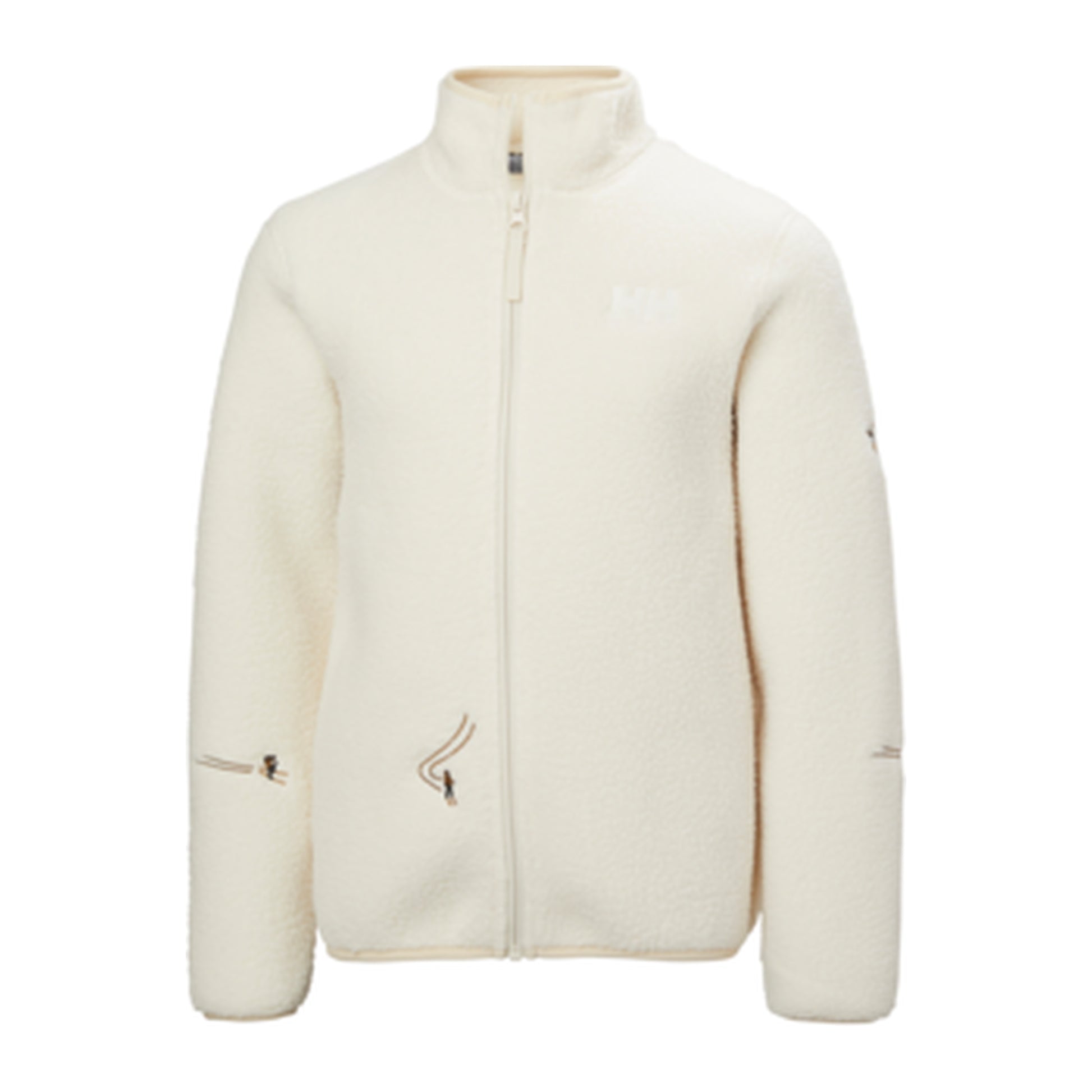 HH Junior Jr Frosty Pile Jacket – Cream Emb – detail