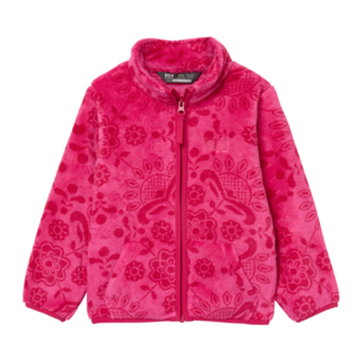 HH Kids' K Chill Fleece Jacket – Hot Pink Aop – detail