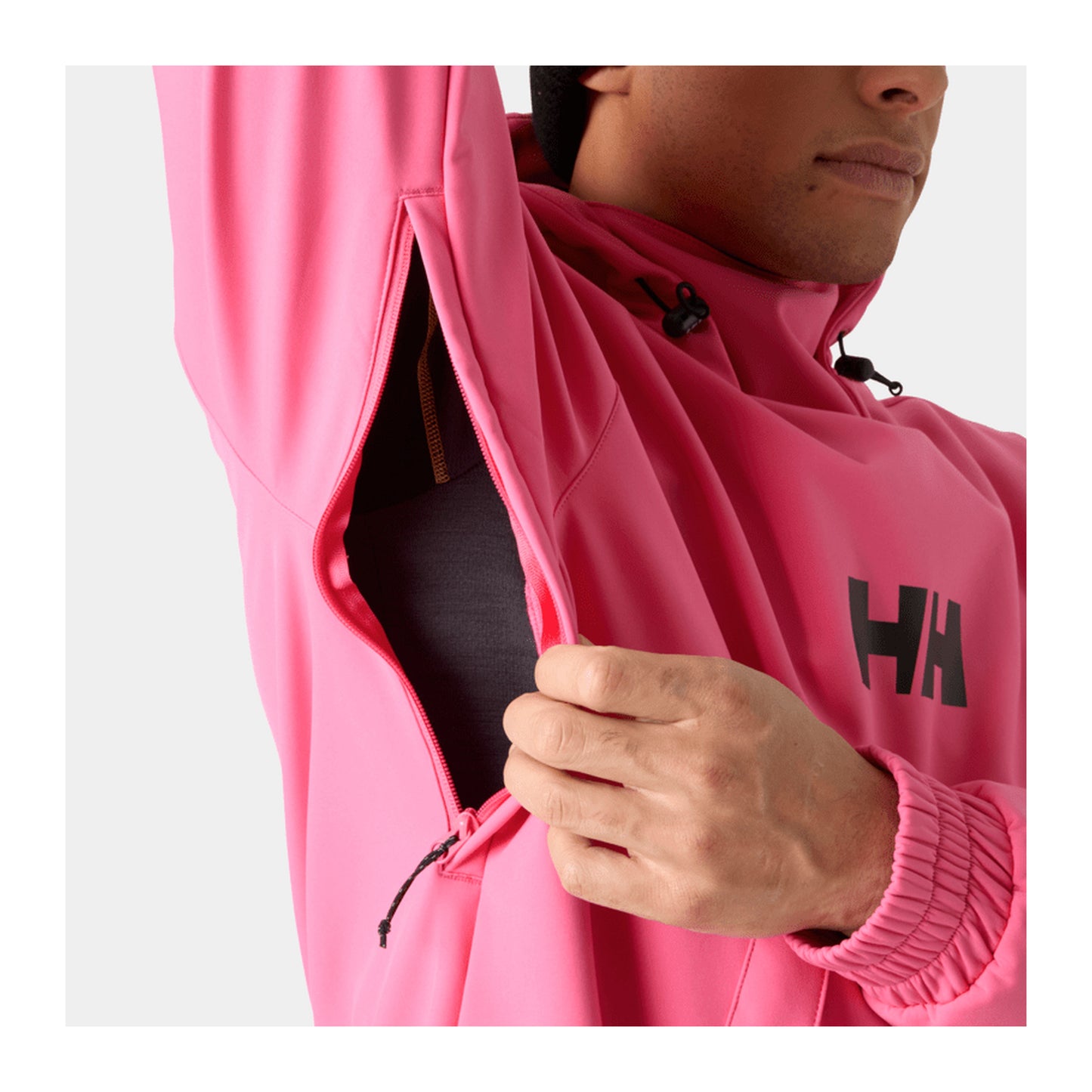 HH Ullr D Ridable Hoodie – Hot Pink – detail