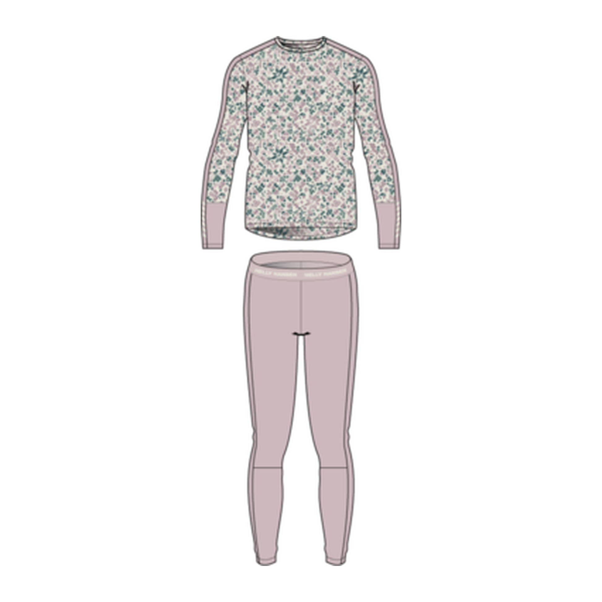 HH Junior Jr Graphic LIFA Merino Set – Pinkshake Aop – detail