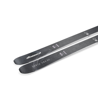 Nordica Santa Ana 92 26/27 all-mountain ski – base detail with Nordica logo