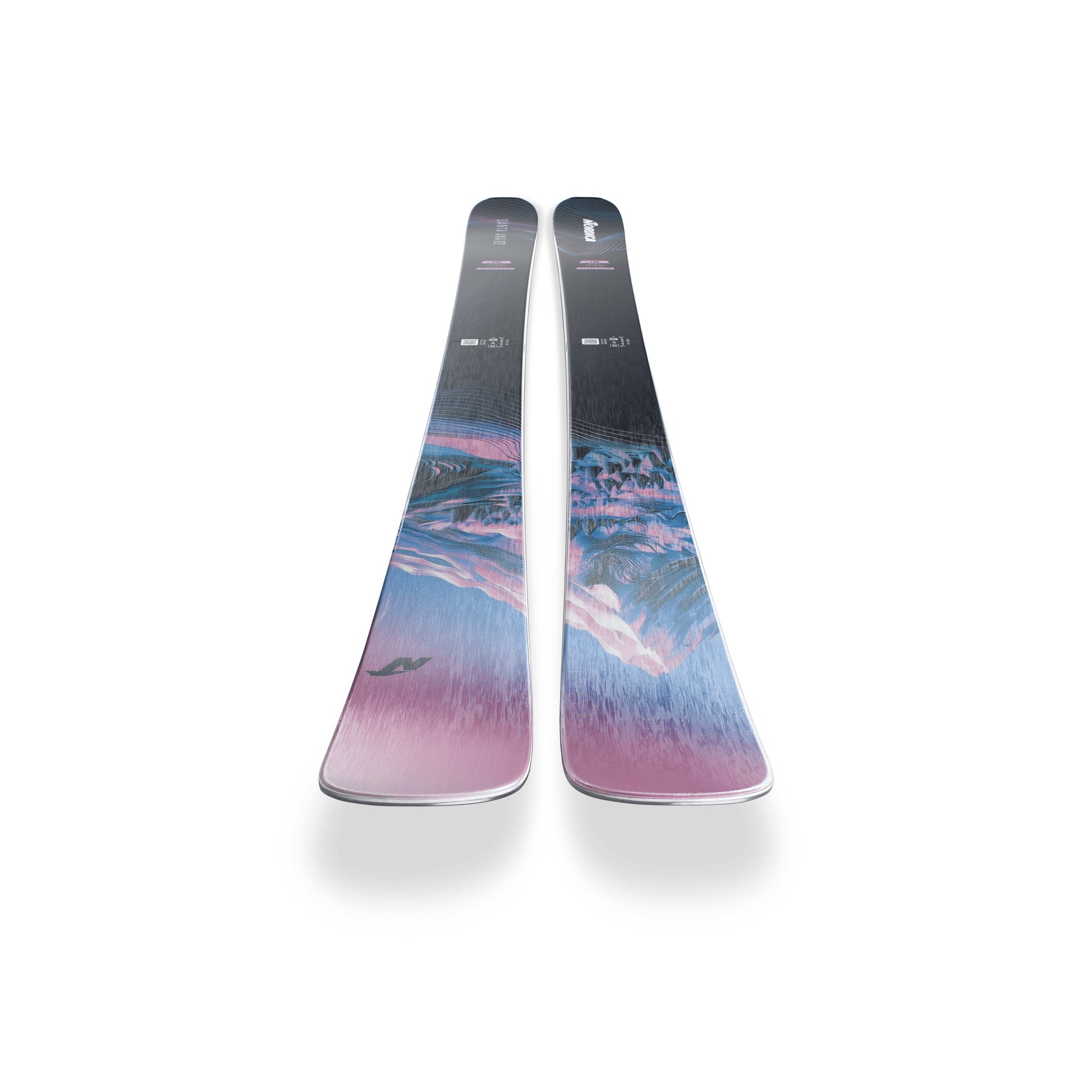Nordica Santa Ana 92 26/27 all-mountain ski – pair standing, tips up