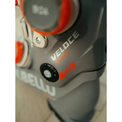 The Veloce name and lower BOA dial on a Dalbello Veloce Space shell