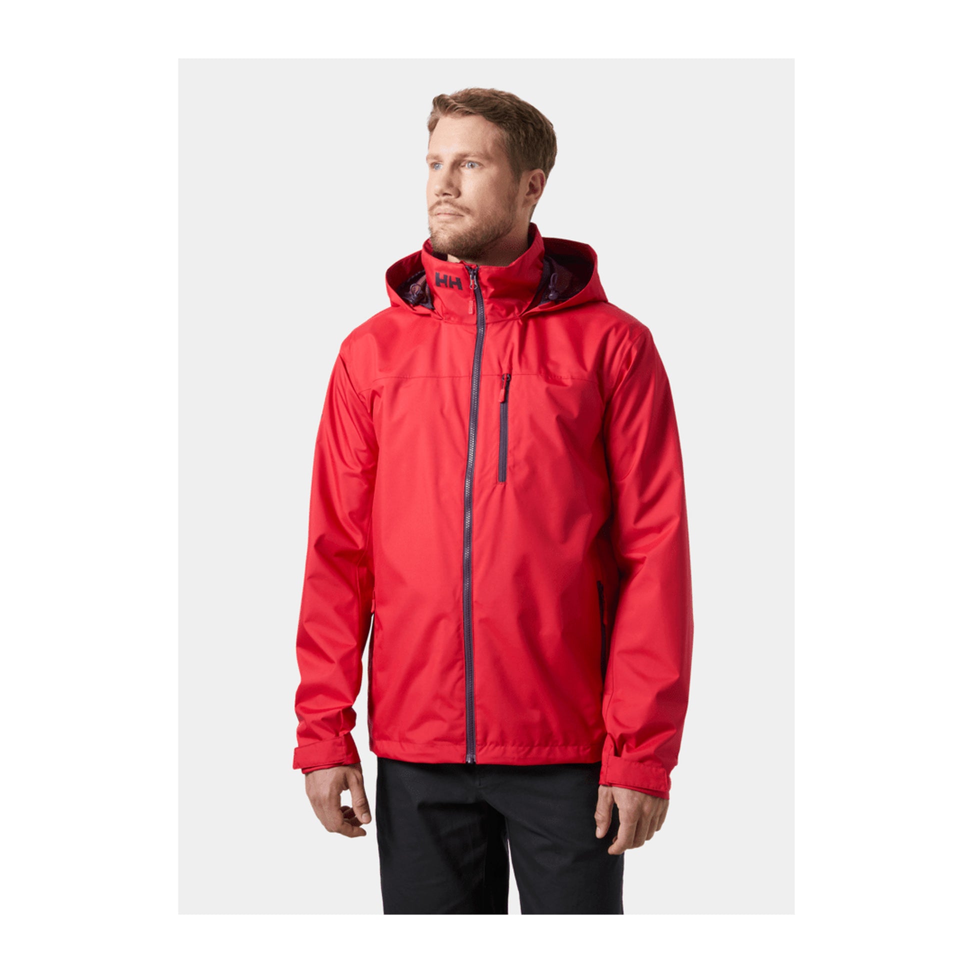 HH Men's Crew Hooded Jacket 2.0 – Red – detail