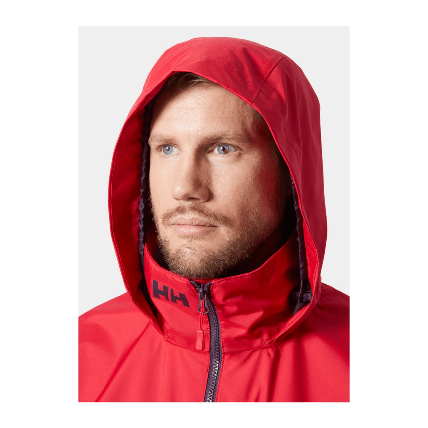 HH Men's Crew Hooded Jacket 2.0 – Red – detail