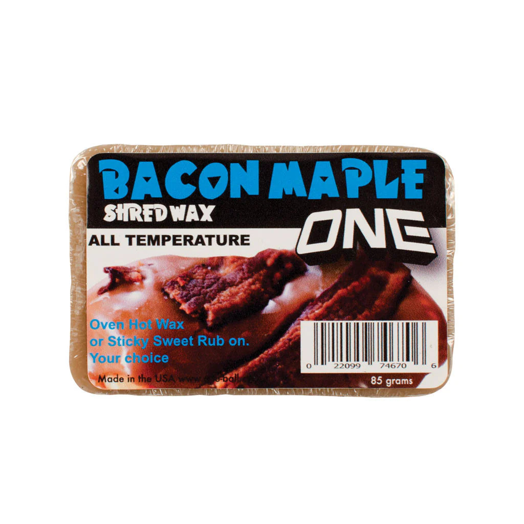 One Ball Maple Bacon Bar Snowboard / Ski Wax - Smells like a maple bacon donut!