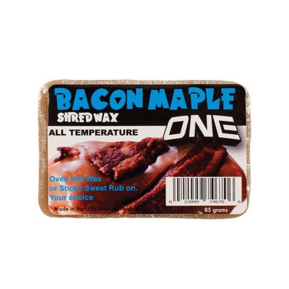 One Ball Maple Bacon Bar Snowboard / Ski Wax - Smells like a maple bacon donut!