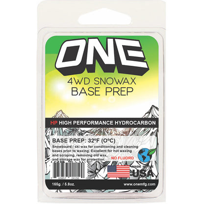 One Ball 4WD Base Prep Hot Scrape & Cleaning Ski / Snowboard Wax – 165g