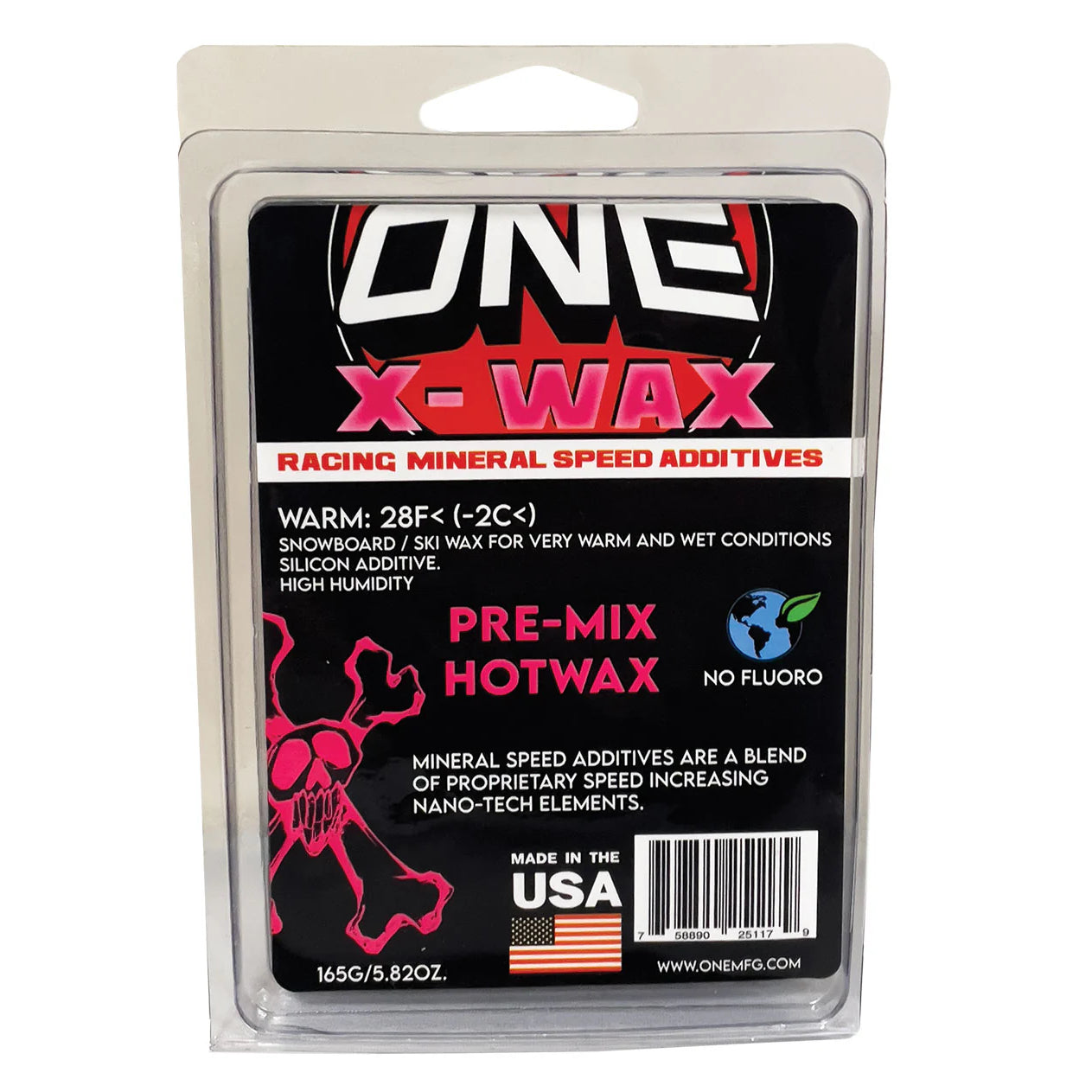 One Ball X-Wax Mineral Speed Additive Race Wax Snowboard / Ski Wax 165g PRE-MIX