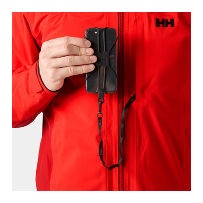 HH Men's Courchevel Jacket – Alert Red – detail