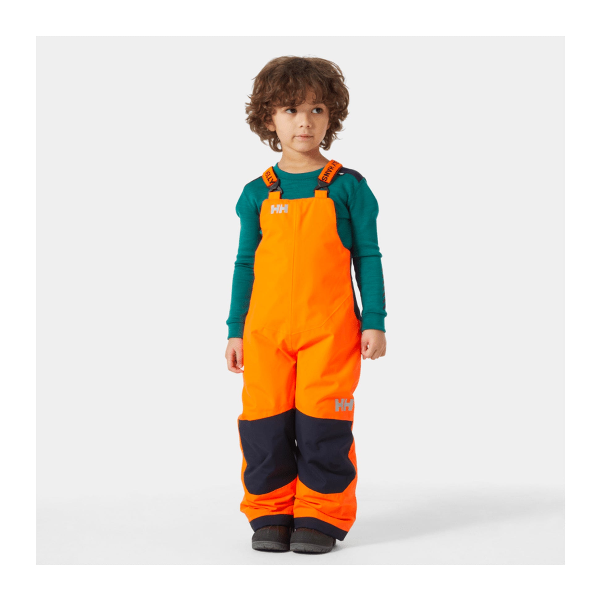 HH Kids' K Rider 2 Ins Bib – Neon Orange – detail