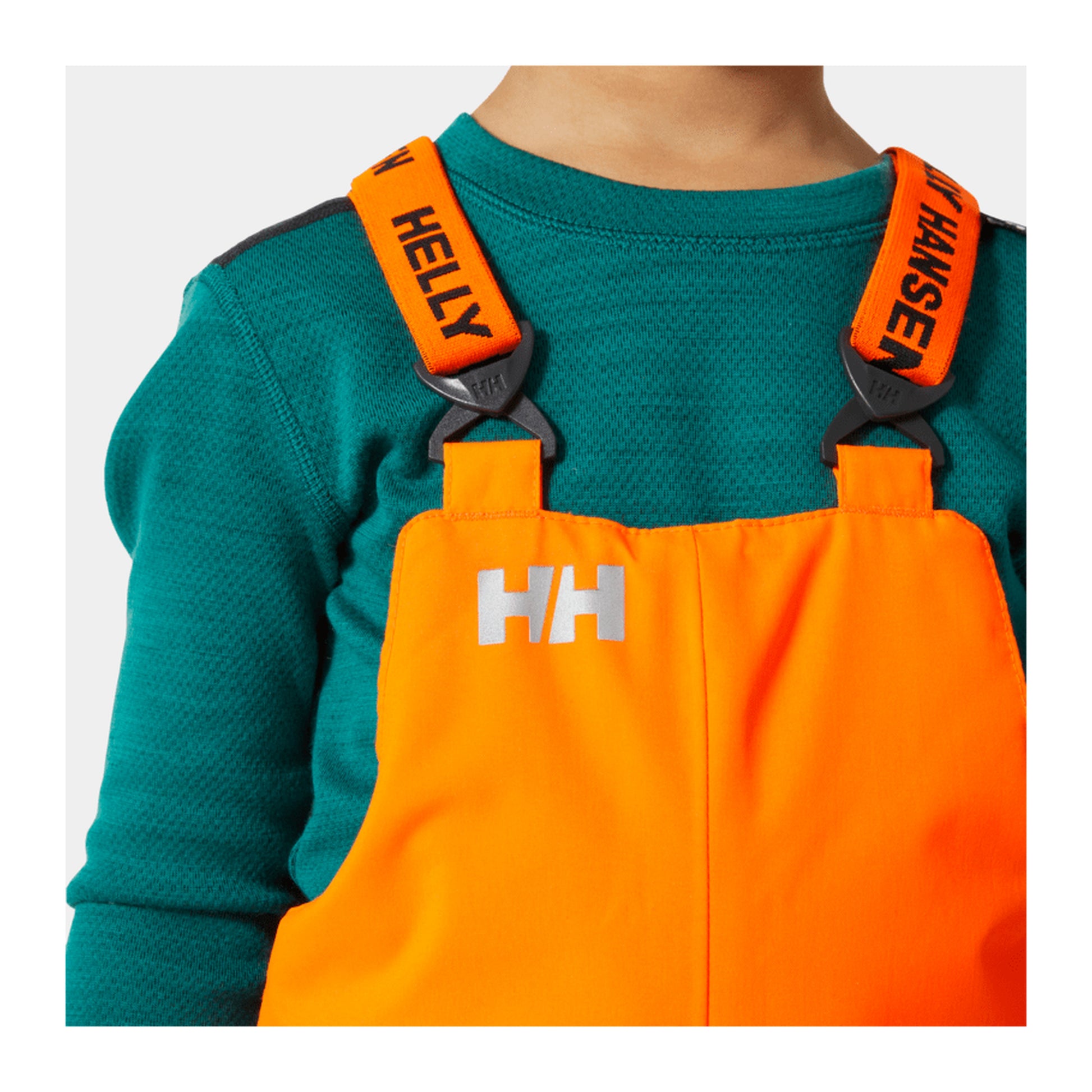 HH Kids' K Rider 2 Ins Bib – Neon Orange – detail