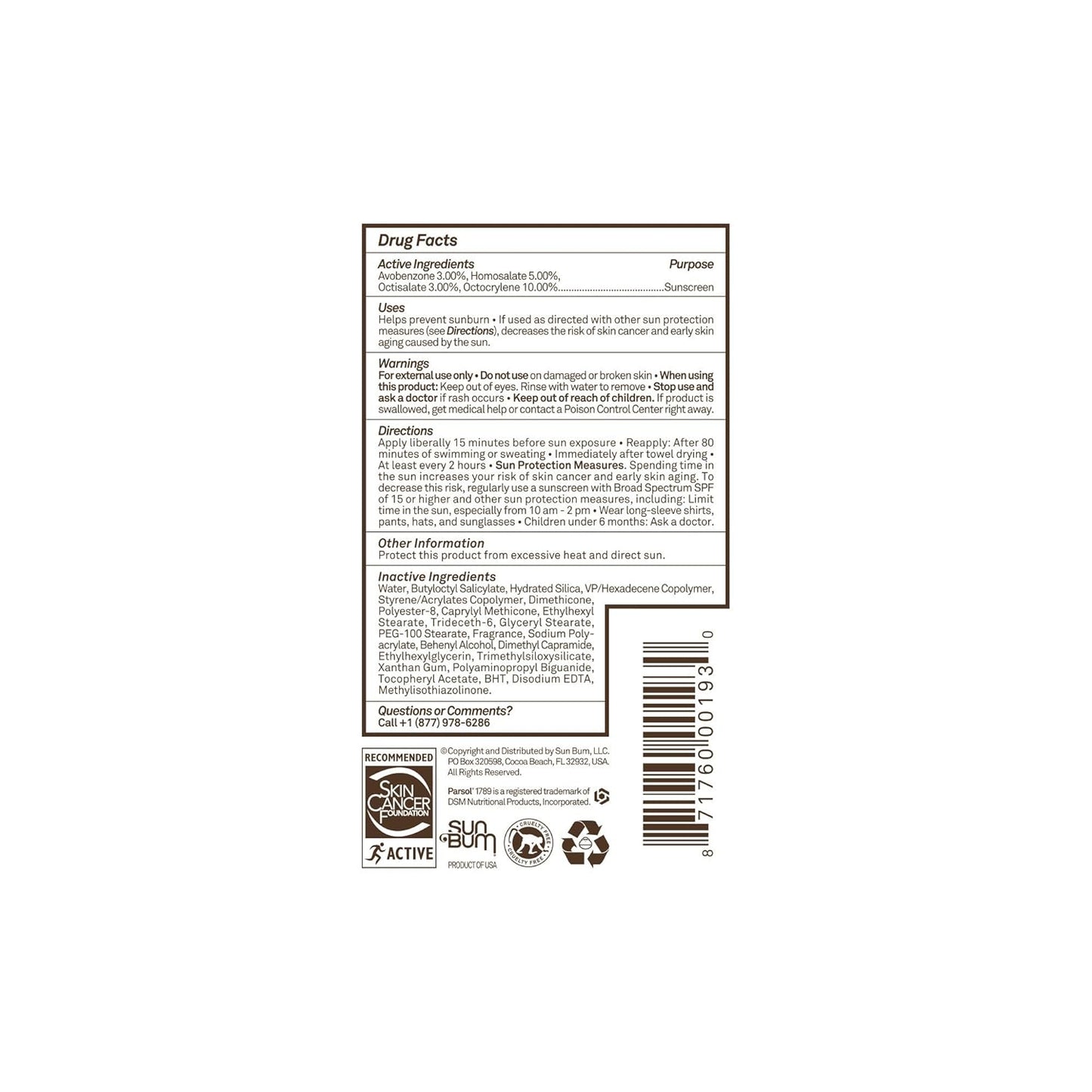 Sun Bum Original Moisturizing Sunscreen Lotion 1 OZ