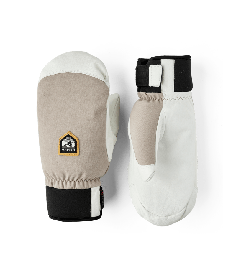 Hestra CZone Alpine Mitt ski mitt, Beige colourway