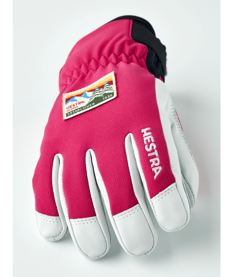 Hestra Patrol Jr ski glove, Fuschia colourway