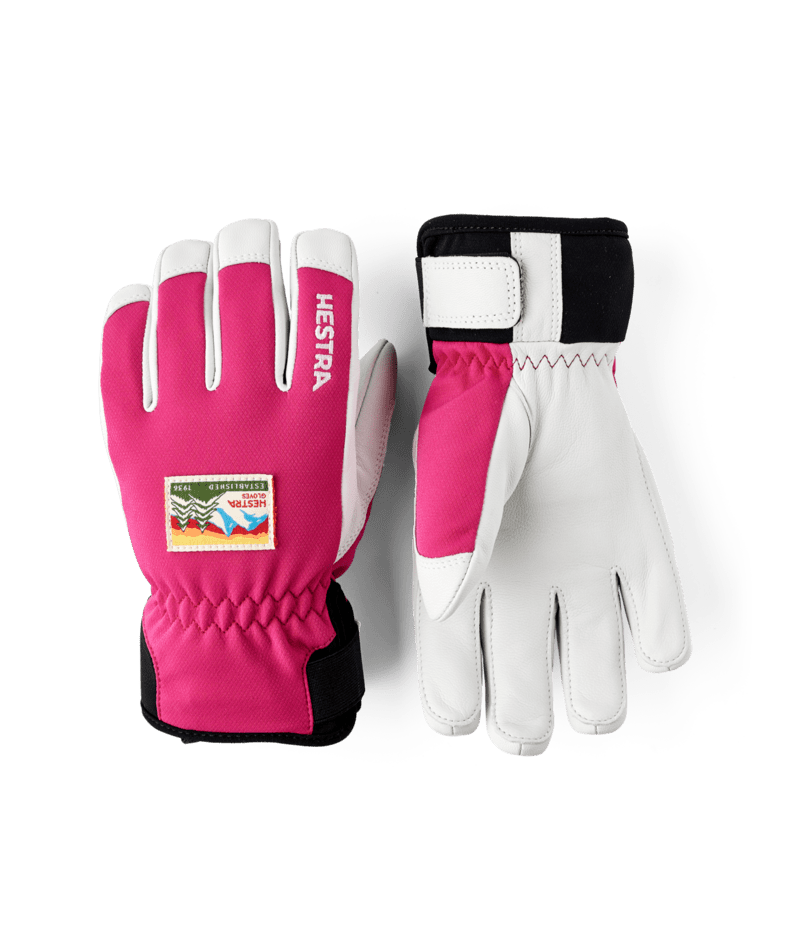 Hestra Patrol Jr ski glove, Fuschia colourway
