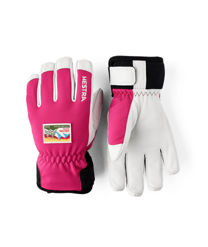 Hestra Patrol Jr ski glove, Fuschia colourway