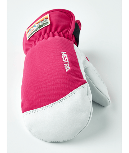Hestra Patrol Jr Mitt ski mitt, Fuschia colourway