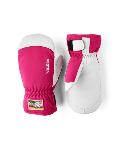 Hestra Patrol Jr Mitt ski mitt, Fuschia colourway
