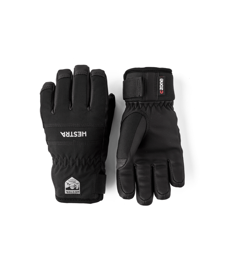 Hestra Ferox CZone Jr ski glove, Black colourway
