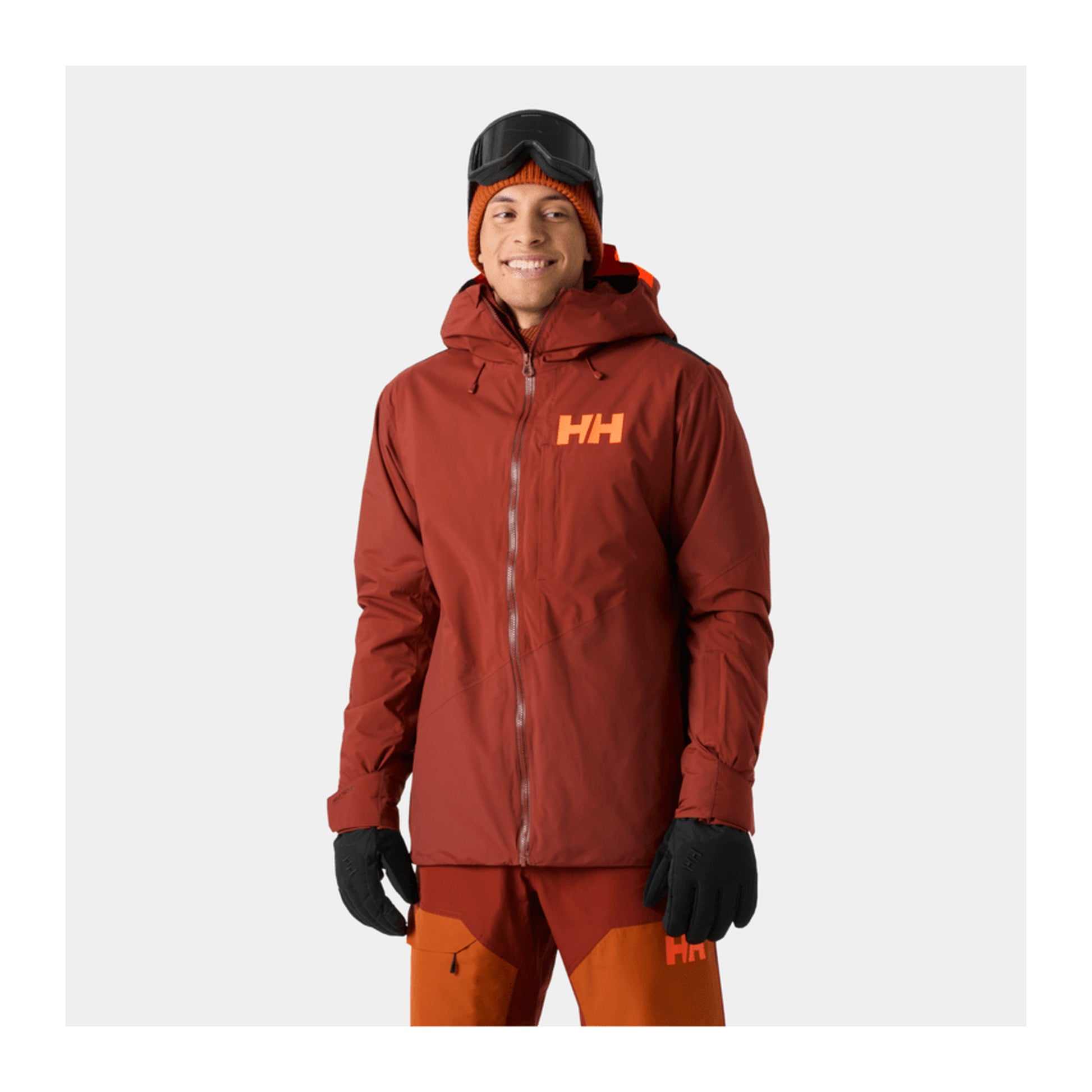 HH Men's Powdreamer 3.0 Jacket – Iron Oxide – detail