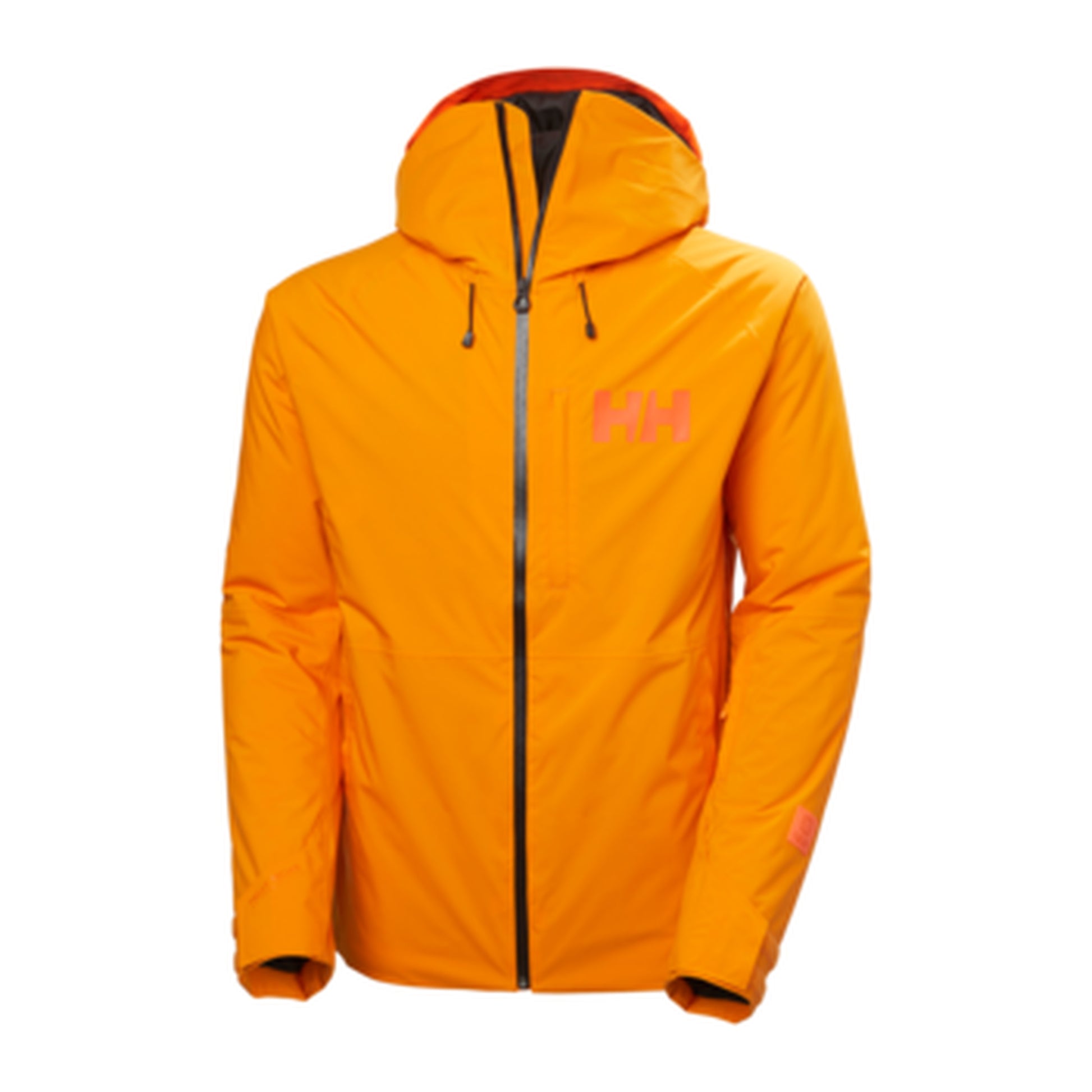 HH Men's Powderface Jacket – Ignite Orange – detail