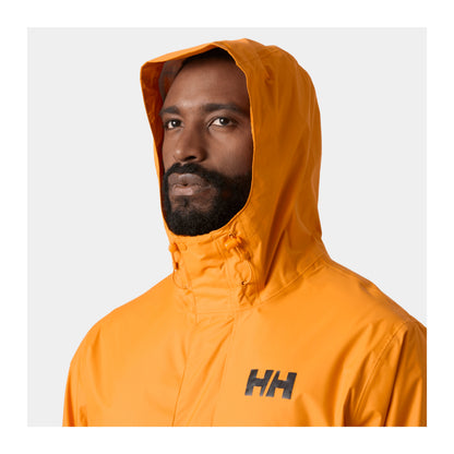 HH Men's Loke Jacket – Ignite Orange – detail