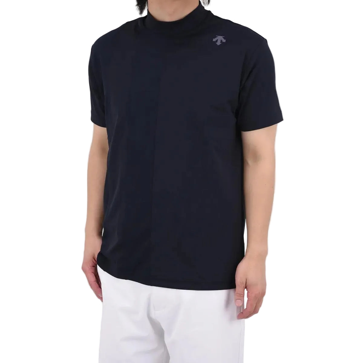 Descente Mock Neck Bear Smooth Short Sleeve Shirt