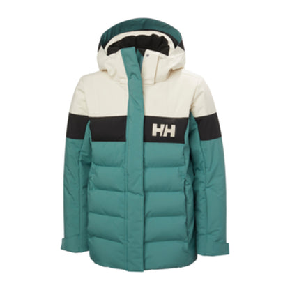 HH Girls' Jr Girl Diamond Jacket – Opal Green – detail