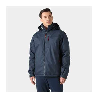 HH Men's Crew Hooded Midlayer Jacket 2 – Navy – detail