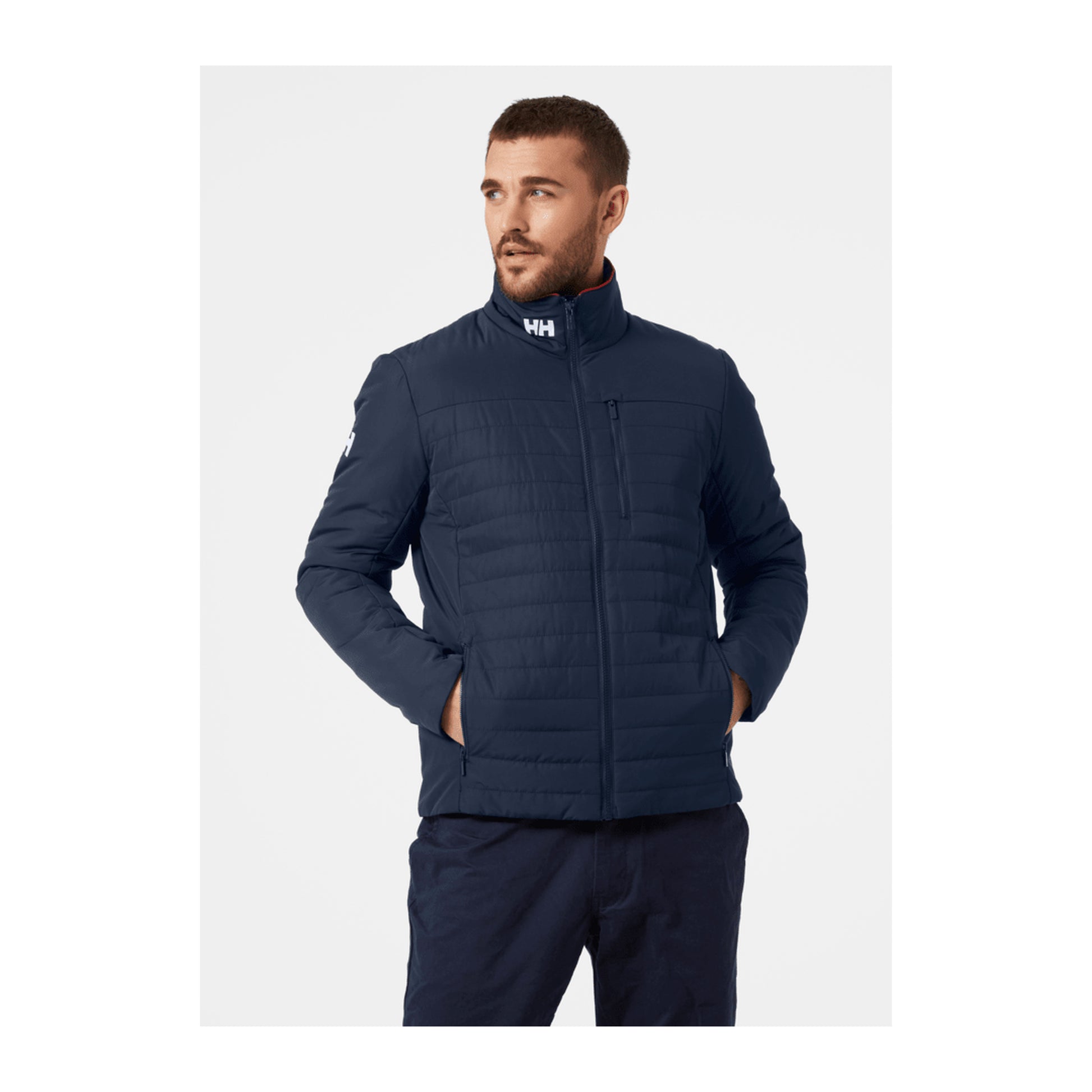 HH Men's Crew Insulator Jacket 2.0 – Navy – detail