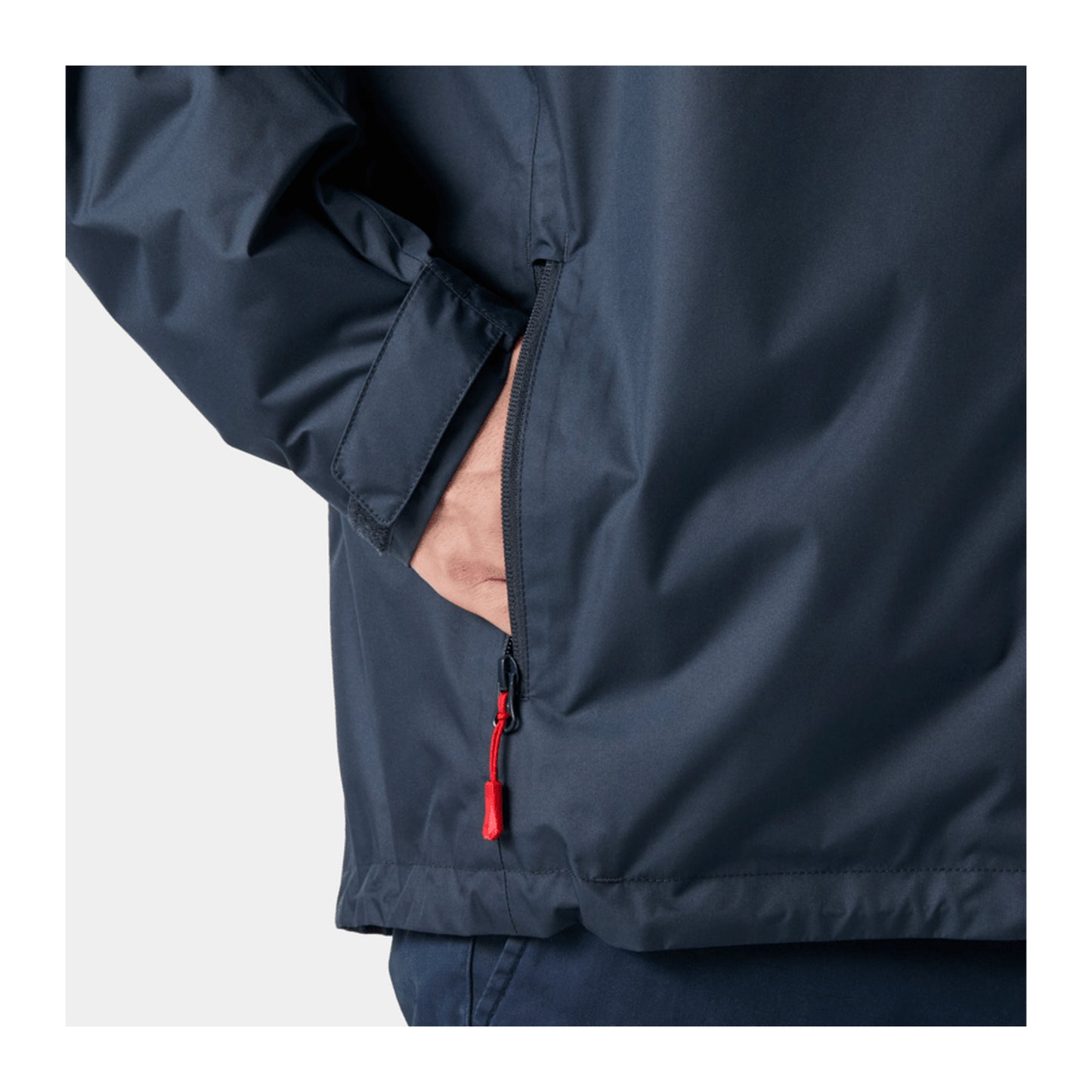 HH Men's Crew Hooded Midlayer Jacket 2 – Navy – detail