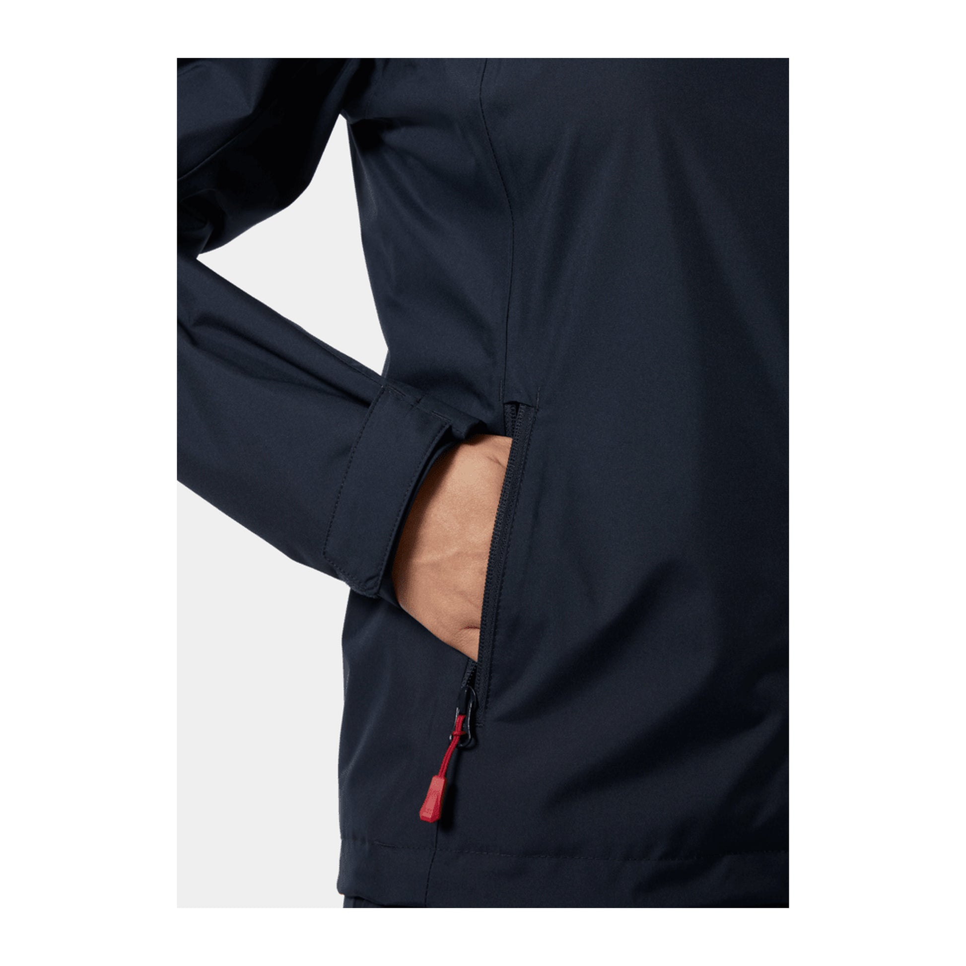 HH Women's W Crew Hooded Jacket 2.0 – Navy – detail