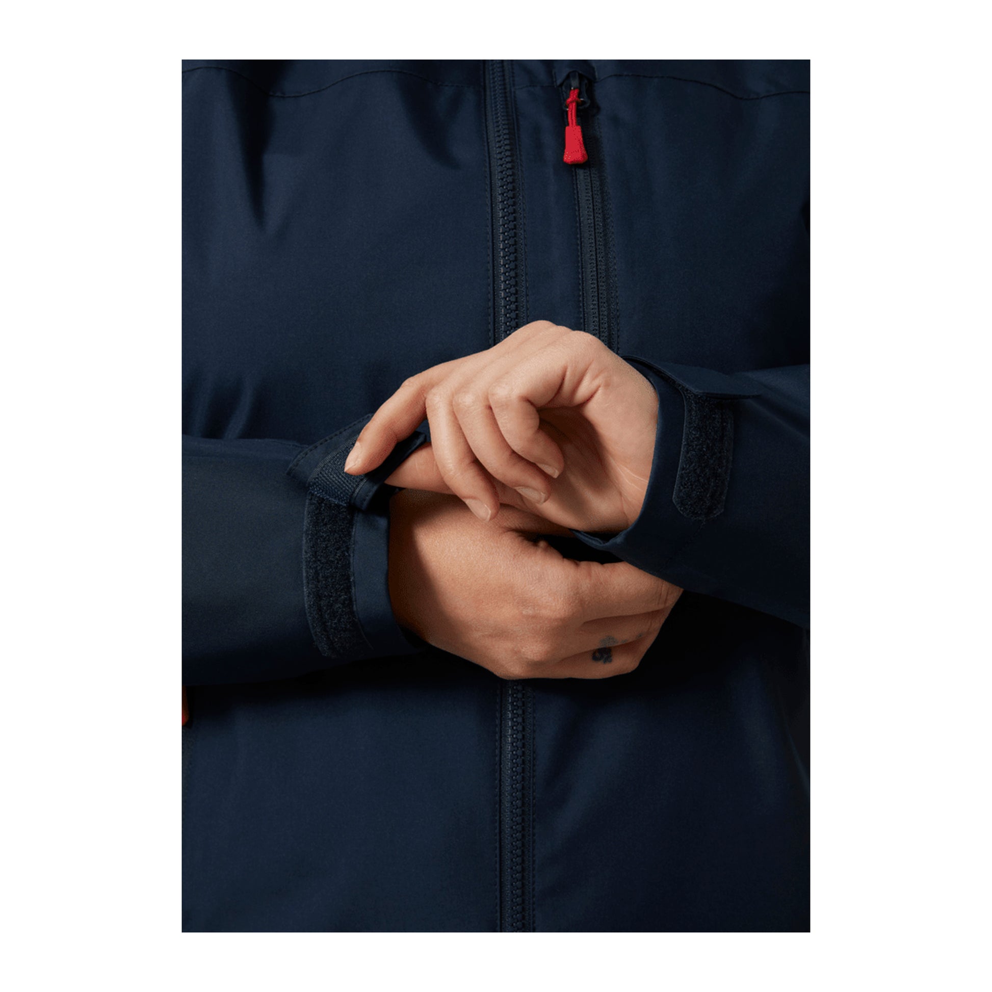 HH Women's W Crew Hooded Midl Jacket 2.0 – Navy – detail
